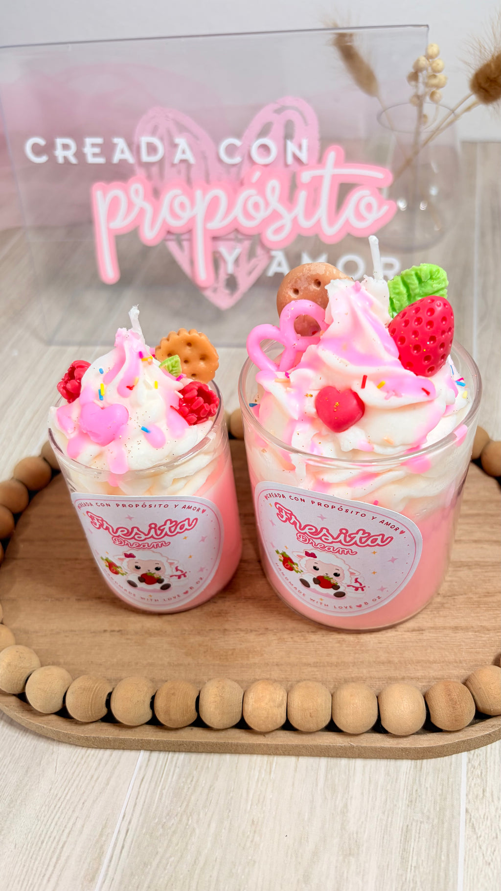 🍓 Fresita Dream Rosita– Vela Artesanal
