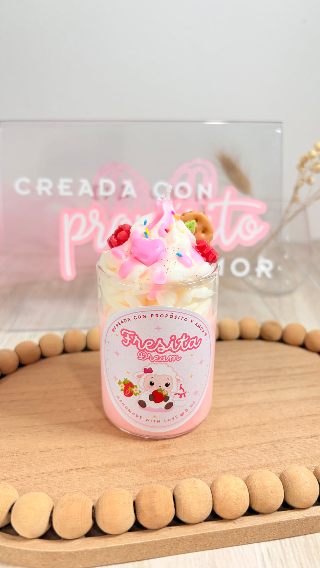 🍓 Fresita Dream Rosita– Vela Artesanal