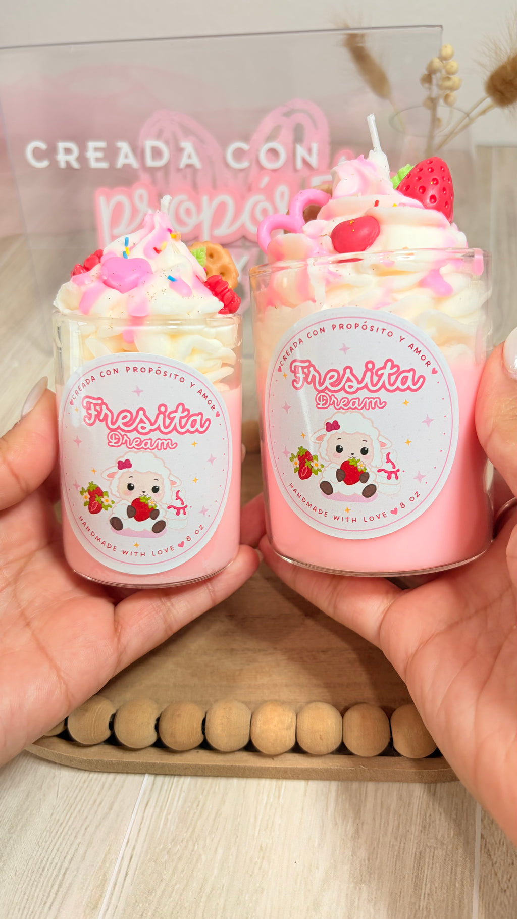 🍓 Fresita Dream Rosita– Vela Artesanal