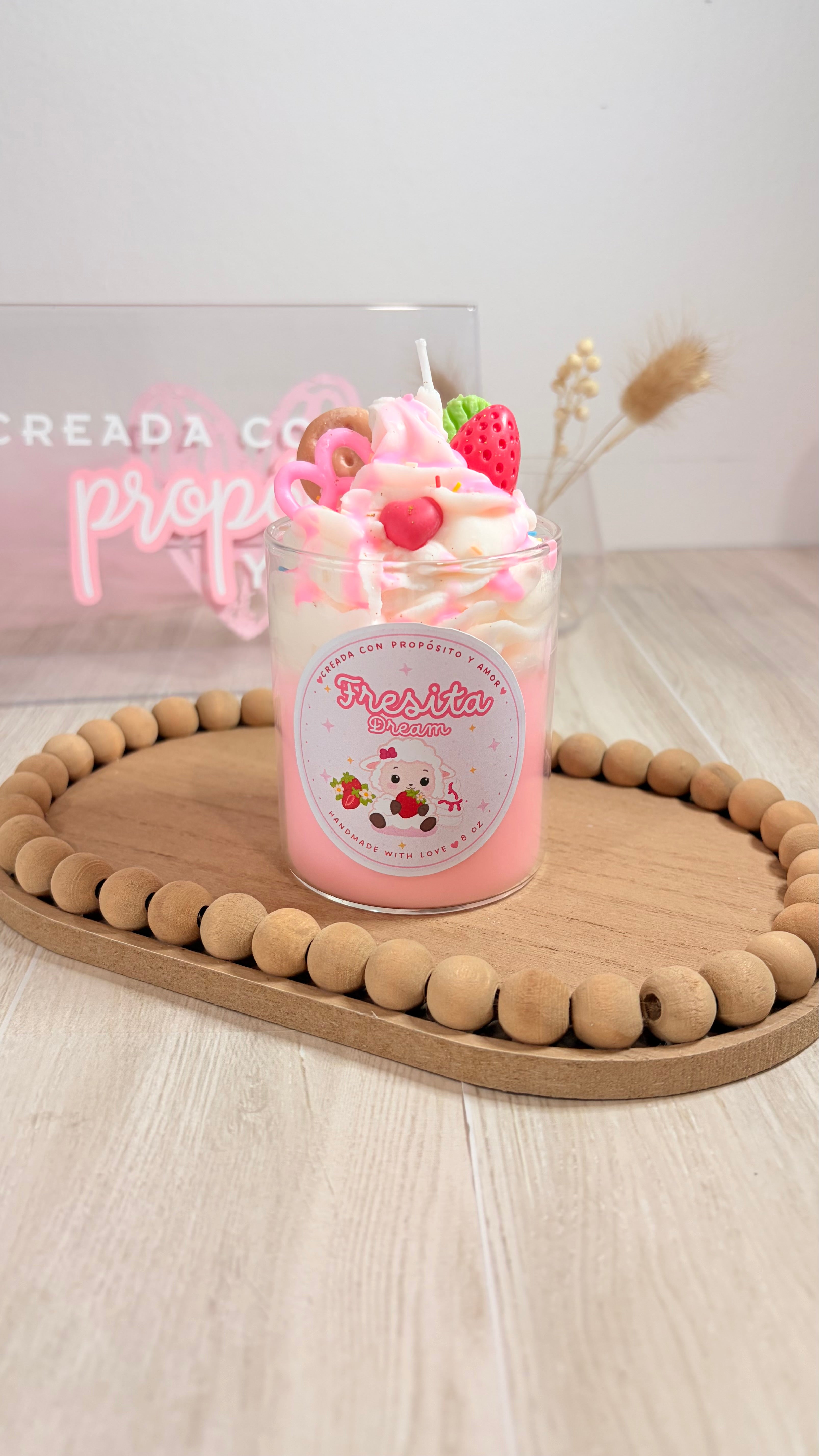 🍓 Fresita Dream Rosita– Vela Artesanal