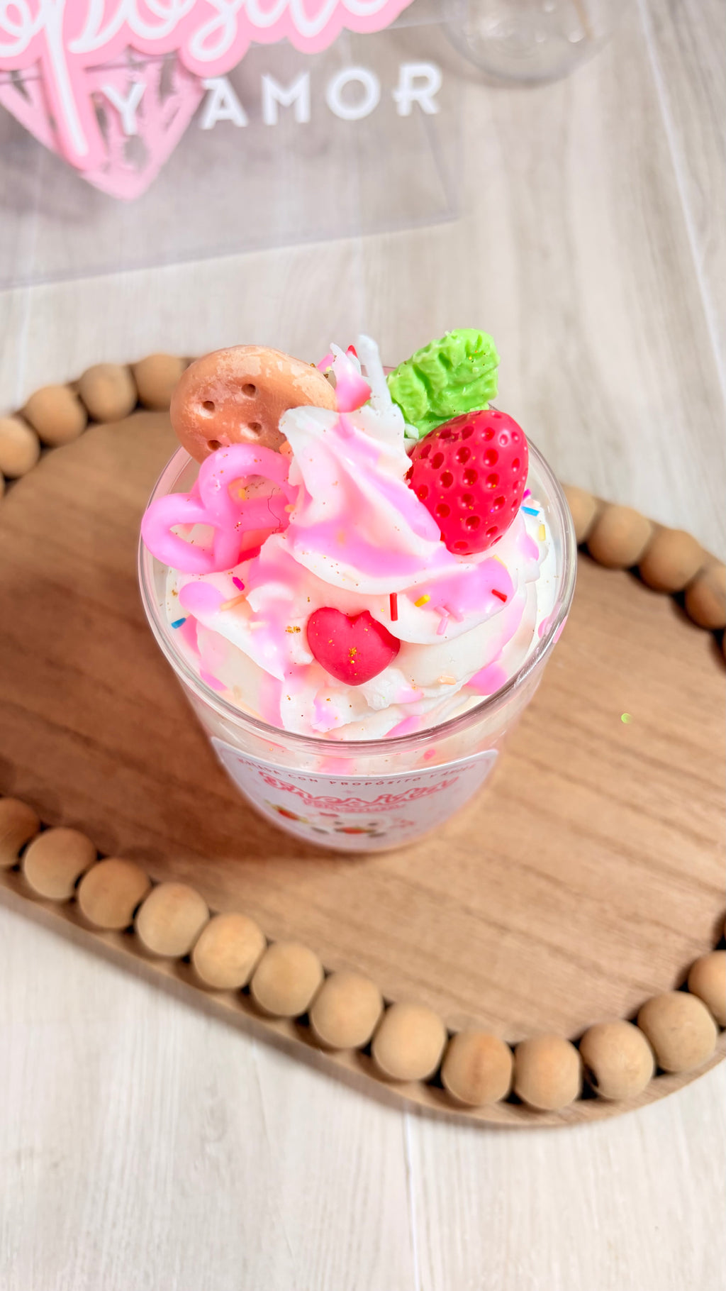 🍓 Fresita Dream Rosita– Vela Artesanal