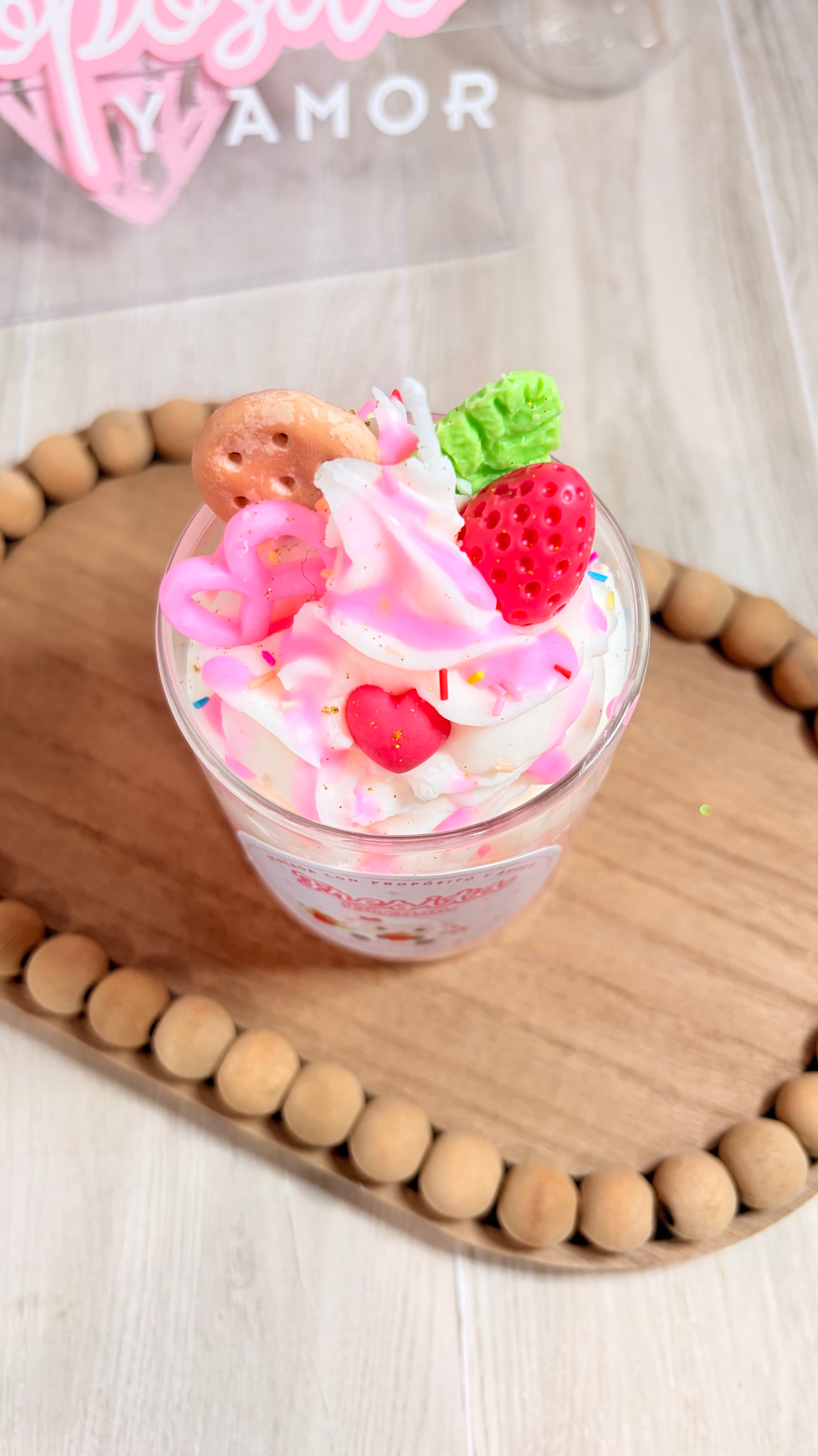 🍓 Fresita Dream Rosita– Vela Artesanal